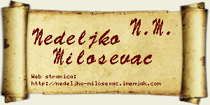 Nedeljko Miloševac vizit kartica